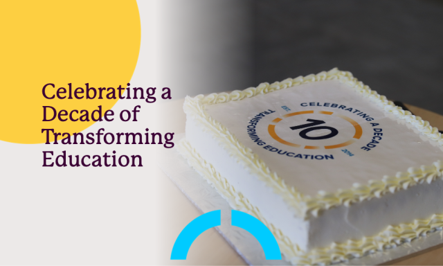 Photo of cake with Ӱר Education logo